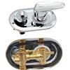 HEHUANG 2/3/4/5 Vie Rubinetti Per Doccia In Ottone, Miscelatore Valvola Cabina Vasca/Doccia Con Elemento Filtrante In Ceramica, Interasse 6,5 Cm, G1/2, Argento (Filettatura a 2 vie)