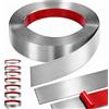 AnkekolyStar Listelli decorativi autoadesivi, listelli da parete da incollare, listelli in metallo in acciaio inox per pareti, soffitti, armadi, bordi delle piastrelle, camino
