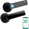HUAJUN Serratura Intelligente Elettronica per Porta 5 in 1 con Campanello | Serratura Elettronica Intelligente Impronte Digitali Telecomando App Scheda IC Codice Chiave Chiave per Casa, Ufficio, Hotel