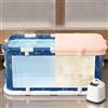 Refein Vasca da bagno portatile e pieghevole, 120 cm, colore blu | Doccia calda e bagno di ghiaccio, vasca da bagno autoportante per adulti e bambini