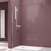 doporro Parete Doccia Walk-In 50x200 cm Senza Porta con Barra Telescopica | Vetro Temperato Trasparente 10 mm, Profilo Cromato, Supporto Inox 70-120 cm, Installazione a Pavimento o su Piatto Doccia