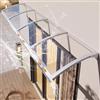 Zlovne Tettoia Modulabile,Tettoia per Porta e Ingresso,Pensilina per Copertura in Policarbonato Alveolare,Larghezza 45-150 Cm,Tendalino per Finestra Resistente ai Raggi Uv (45x90cm/18x35)