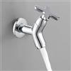 BiaoTeng Rubinetto Singolo Acqua Fredda Rubinetto a Parete Ottone da Esterno solo Acqua Fredda Cromato
