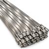 On1shelf Fascette in acciaio inox SS304, 500 x 4,6 mm, 50 pezzi | Fascette metalliche autobloccanti per cavi e bende termiche scarico