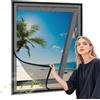 Eejovative Verticale Tenda Zanzariera 70x135cm Nero a Con Pesi Tende Antizanzare Porta Finestra