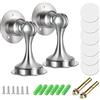 Shackcom 2PCS Forte Fermaporta Magnetico in Acciaio Inossidabile Stainless Steel Door Stoppers Adatto per Parete o Pavimento con Nastro Adesivo 3M Biadesivo Senza Forare Installazione