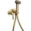 FQYEP Doccetta Bidet Per Wc Con Miscelatore Doccino Per Bidet E Wc Doccia Per Lavandino Tutto In Rame Oro Spazzolato interruttore Della Maniglia