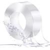 Euiooctory 3 Metri Nastro Biadesivo Extra Forte, Lavabile Riutilizzabile Trasparente Nano Potent Tape, Rimovibile Non Lascia Tracce Nastro Adesivo per Tappeti, Poster Fotografici