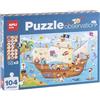 Apli kids - Barco Pirata Barca, Pirata Puzzle Osservazione, 104 pezzi, 17917, Multicolore
