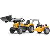 FALK - Tractopala a pedali SuperBuilder con escavatore e rimorchio - Verde Vintage - Made in France - Pala anteriore ed escatrice articolate - Sedile girevole - Da 3 Anni - 2025Y
