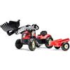 FALK - Tractopala a pedali Kiddy Farm - Rosso - Paletta anteriore e rimorchio - Made in France - Da 2 anni - 2158ML