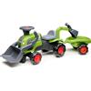 FALK - Portatore Tractopelle Claas - Pala frontale - Da 12 mesi - 90% di plastica riciclata - Escavatore e rimorchio - Made in France - 312N, Verde