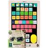 PLANÈTE BOIS - Lavagna Magnetica con Calendario in Ardesia - FSC - 030242-43 pezzi - Multicolore - Legno - Gioco per Bambini - Lavagna - Montessori - 27 cm x 18 cm - A Partire dai 3 Anni