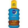 Nivea Sun Protect & Bronze Olio Spray Solare con Attivatore di Melanina FP30, Protezione Alta, 200 ml