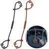 LOVE DEPOT Cravatta, cinghie di sicurezza per giocattoli, portabicchieri per passeggino, seggiolone, seggiolino auto, in silicone per alimenti, 100% senza BPA, confezione da 2 (argilla + grigio scuro)