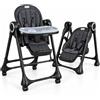 bebe2luxe SPLITY 3 in 1: seggiolone, dondolo, sedia a dondolo, tutte le opzioni (MP3, caricabatterie). GRIGIO