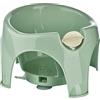 THERMOBABY - Anello da bagno Aquafun - Sedile da bagno comodo, giocoso e stabile - Design ergonomico - Mulino ad acqua - Posizionamento facilitato - Da 7 a 16 mesi - Made in France - Verde Celadon