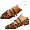 AMOUSDRDR Ballerine ortopediche in pelle scamosciata Mary Jane da donna, a punta, in pelle scamosciata, morbide e confortevoli, scarpe da balletto ortopediche Mary Jane