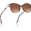 AVAWAY Vintage Donna Occhiali da Sole Polarizzati Oversize AV502 | UV400 Protezione Lente, Telaio in Acetato, Forma occhio di gatto (Cat Eye), Naselli integrati, Lenti HD, Anti-abbagliamento