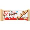 Kinder Bueno White - Fine Gaufrette Enrobée de Chocolat Blanc avec un Cœur Lait et Noisettes - Goûter Fondant et Croustillant - Format à partager - 30 x 2 Barres