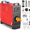 Redriver Riscaldamento da Parcheggio Diesel, Riscaldatore Diesel, 12V/24V, 0.1-0.25L/h, Riscaldatore a Gasolio Diesel (Rosso Tutto in Uno, 5KW)