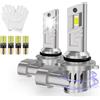 Teguangmei Lampadine LED 9006 90W 18000LM 6500K Bianco Lampadine per Fari Auto con Ventola di Raffreddamento, HB4 Abbaglianti e Anabbaglianti, 1:1 Sostituzione Lampada per Alogena e Xeno, 2 Pezzi