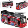 MIFKLMV Bus di Giocattolo, Rosso Autobus di Londra Modellino, Modello di Bus,Modellino Bus Giocattolo per Bambini, Carroattrezzi Giocattolo per Bambini,Macchinine Buses, Buses Modello per Bambini-C