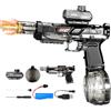 Lomffy Pistola Ad Acqua Elettrica Per Bambini Adulti, Trasparente Giocattolo Blaster Ad Acqua con luce che simula una fiamma, lunga gittata Pistola ad acqua automatica per Giardino, Piscina, Spiaggia