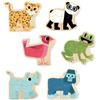 DJECO - Magnetici Mixanimo Stars Puzzle in legno, multicolore (33126)