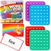 THE FIDGET GAME Word Pop - Lettura di flashcard e popping fidget toy per bambini dalla pre-K alla prima elementare - attività di apprendimento e giochi di parole CVC - inclusi tappetini, carte e