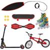 LALASTYLE Mini Finger Toy Set - Tavola da surf, skateboard, bicicletta, scooter, Vitality Board - 1 paio di pattini - Trucchi di allenamento puntelli