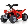 Milly Mally Honda ATV Quad Elettrico Bambino Da 2 Anni Auto Elettrica Bambini con Clacson, Scatola di immagazzinaggio, Carico 25 kg Rosso