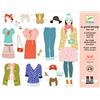 Djeco Paper Doll Le Grand Dressing - Gioco di moda creativo - 6-10 anni - Astuccio da gioco con stilista, oltre 100 vestiti e accessori, 3 bambole, scatola di immagazzinaggio, cartone durevole