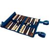 Melia Games Backgammon da viaggio - Lusso Backgammon in Pelle - Fatto a Mano Legno Pedina (Les Bleus)