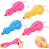 OKINAYO Set da 4 Paperelle Antistress,Giochi Fidget Squishy,Anatra Squishy XXL | Gioco Antistress per Anatre,Paperelle Glitterate Antistress,per Adatti a Bambini e Adulti(15 × 8cm)