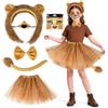 Zhulybowei Costumi Carnevale Animale Bambina, Costume da Animale per Bambini con Fascia per Orecchie da Animale, Gonna in Tulle, Costume Carnevale Bambina