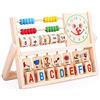 OFKPO Abete di apprendimento in Legno, Giocattolo Montessori 5 Anni Abete Montessori per Bambini