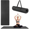 HyperMotion Lotus TPE - Tappetino da yoga ed esercizio fisico, 6 mm, 72 x 24 mm, antiscivolo, per fitness, pilates, allenamento, con cinghia leggera e resistente