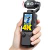 BLKE S Macchina fotografica di Vlogging 4K con obiettivo rotante di 180° | Videocamera digitale tascabile con zoom 16X con microfono trasparente, schermo da 2, scheda da 32 GB, treppiede