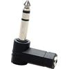 perfk 6,5 Mm A 3,5 Mm Adattatore Audio A 90 Gradi Cuffia Ad Angolo Retto Connettore Maschio A Femmina Connettore per Cuffie per Tablet Cellulare