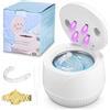 Azyvum Pulitore Ultrasuoni 45000Hz Pulitore Protesi Dentali i Ultrasuoni, 200ML Lampada UV Lavatrice Ultrasuoni per Apparecchio Denti,Protes Dentali,Retainer,Gioielli