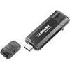 Vansuny Chiavetta USB 3.2 ad alta velocità da 256 GB, aggiornata da 450 MB/s, 2 in 1, OTG USB A + tipo C, doppia chiavetta con portachiavi per Android