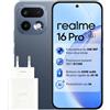 realme 16 Pro 5G Smartphone 8+256GB, Display AMOLED da 6,78 144Hz, Fotocamera posteriore OIS da 200MP, Fotocamera frontale da 50MP, Batteria da 6500 mAh, Ricarica rapida da 45W, NFC, IP69,Grigio