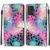SIENIANLINE Cover per Samsung Galaxy A53 5G custodia portafoglio Colorato | Chiusura magnetica, Scomparti carte, Funzione supporto, Pelle PU flip cover per Samsung A53 5G