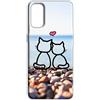 Mixroom - Cover Custodia Back case In TPU Silicone Morbida Per TCL T506D Fantasia Gattini Innamorati Al Mare M482