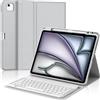 JADEMALL Tastiera per iPad Air 13 M4/M3/M2 2026/2025/2024 | Italiano QWERTY Tastiera Magnetica Staccabile Bluetooth con Portapenna per iPad Air 13 Pollici M4/M3/M2, Grigio Chiaro