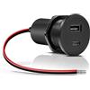 Obeaming Alluminio Presa USB 12V Camper, Dual Porta Tipo C PD3.0 & USB-A QC3.0Caricatore Carica Rapida per Roulotte Barca Camion Auto