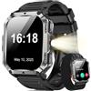 Blackview Smartwatch da uomo, impermeabile IP68, orologio fitness con funzione telefonica, rispondere alle chiamate, bussola, illuminazione a LED, orologio sportivo con cardiofrequenzimetro
