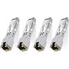 ipolex 4 PCS 1G SFP a RJ45 Ricetrasmettitore in rame, modulo SFP RJ-45 Mini GBIC 1000Base-T compatibile con Cisco GLC-T/SFP-GE-T, Meraki MA-SFP-1GB-TX, Ubiquiti UF-RJ45-1g, Mikrotik ecc. CAT.5e, 100m