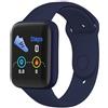 Phefop Smart Sport Inch Fitness Tracker, Smartwatch Contapassi LCD ABS TPU con Impermeabile IP67, Avviso Messaggio di Chiamata, Monitoraggio Calorie per Uomo Donna (blu scuro)